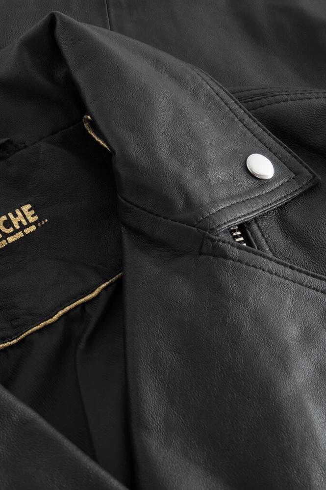 Depeche - Leah Biker Jacket In Soft And Delicious Leather Black - 4