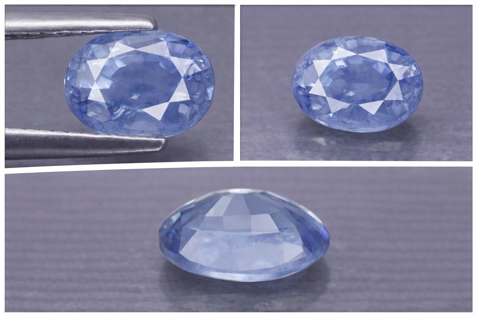Piedra preciosa de zafiro azul de Ceilán natural sin tratar muy rara de 0,29 ct - 4