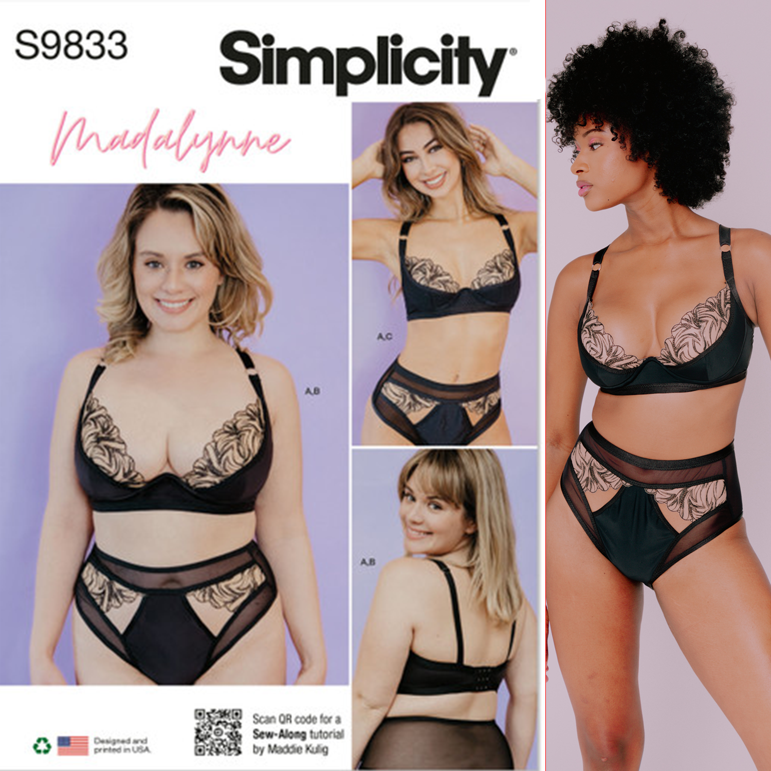 Madalynne x Simplicity 9833 - Monowire BH & Trosor - 2