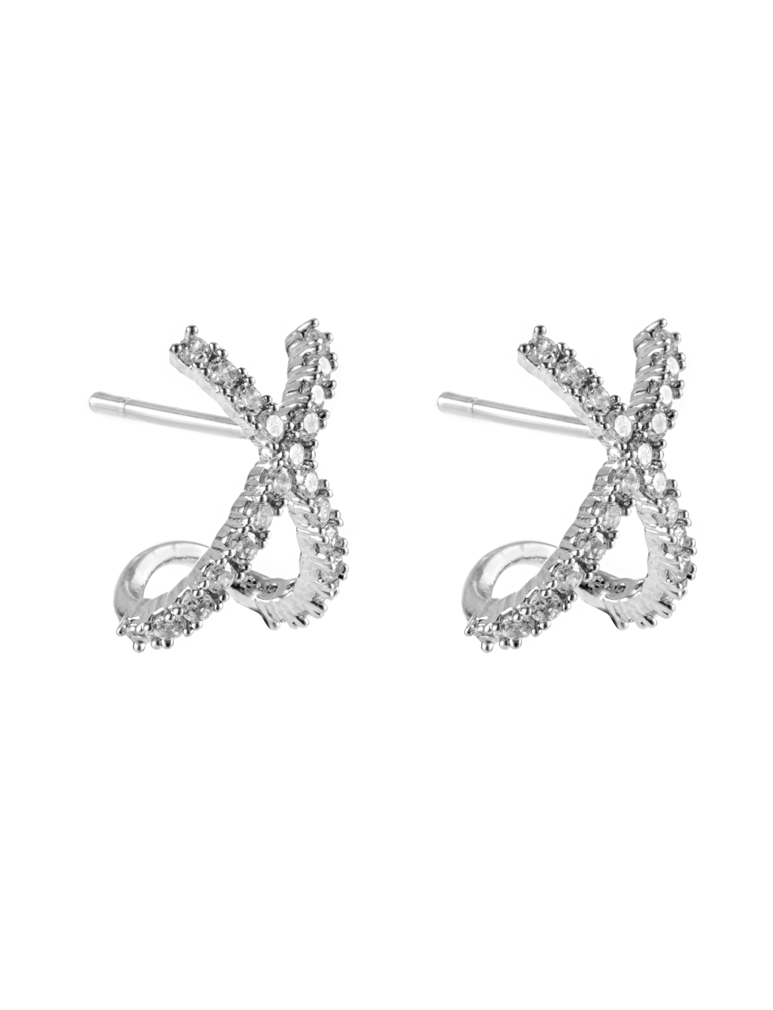 Cross earring, steel - 4