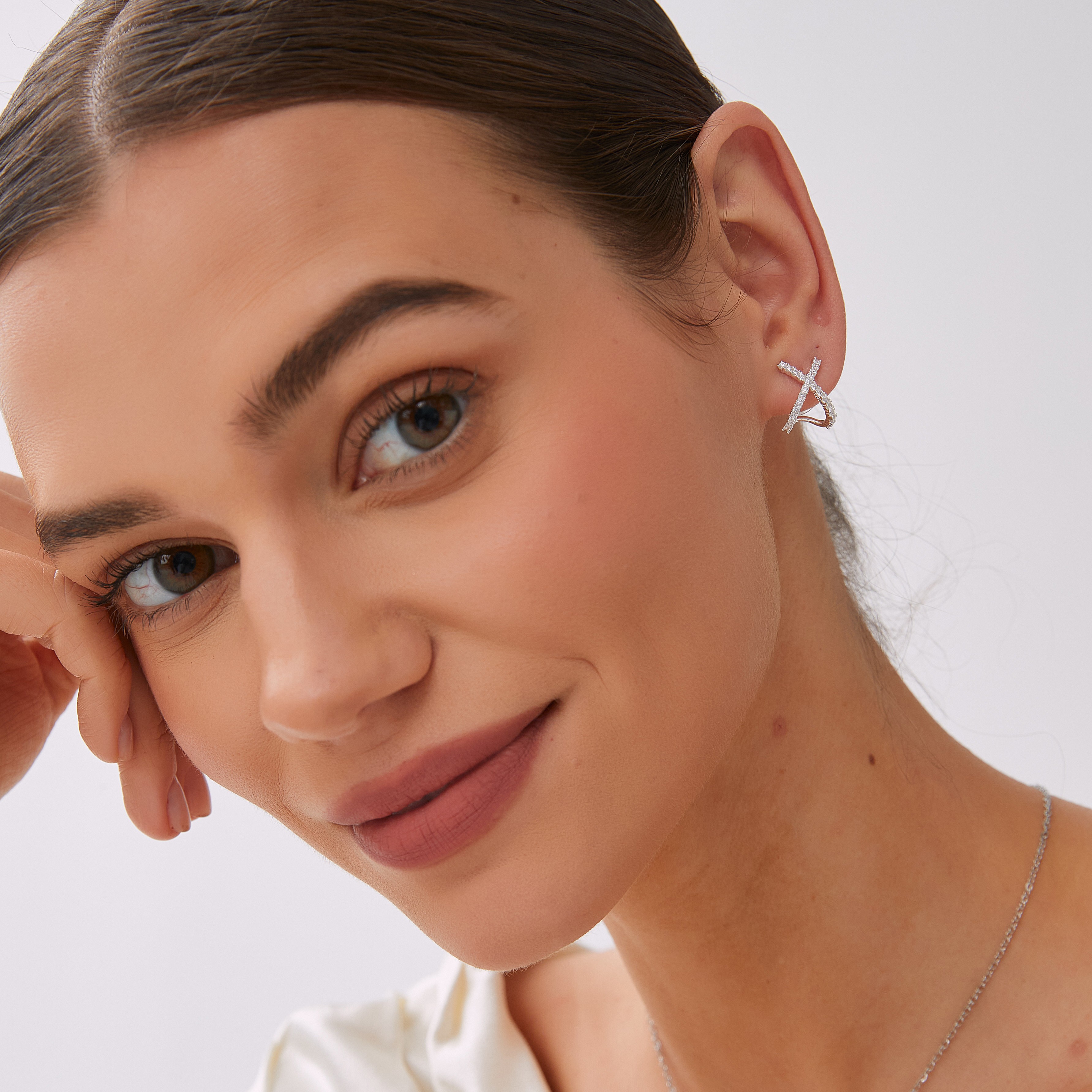 Cross earring, steel - 3