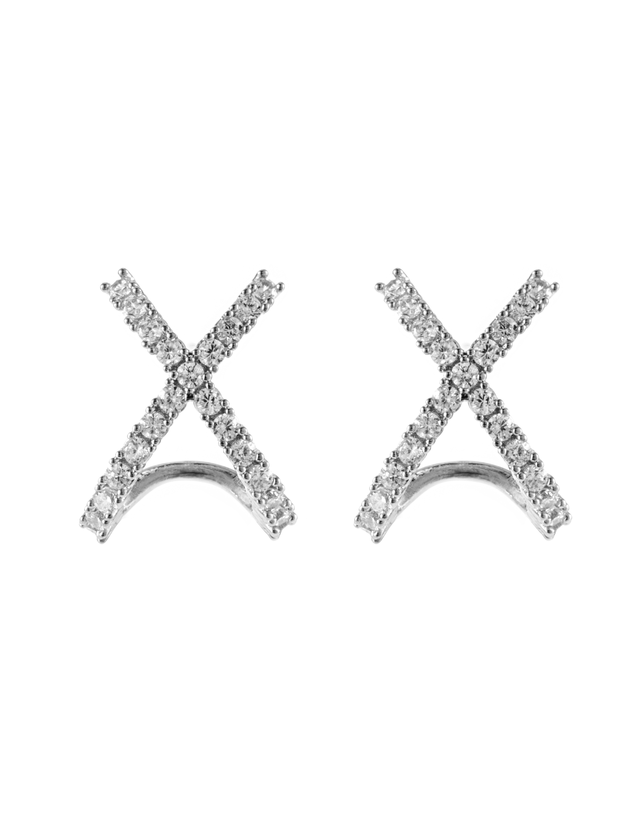 Cross earring, steel