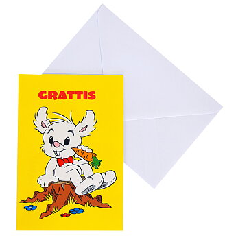 Gratulationskort med kuvert lille skutt