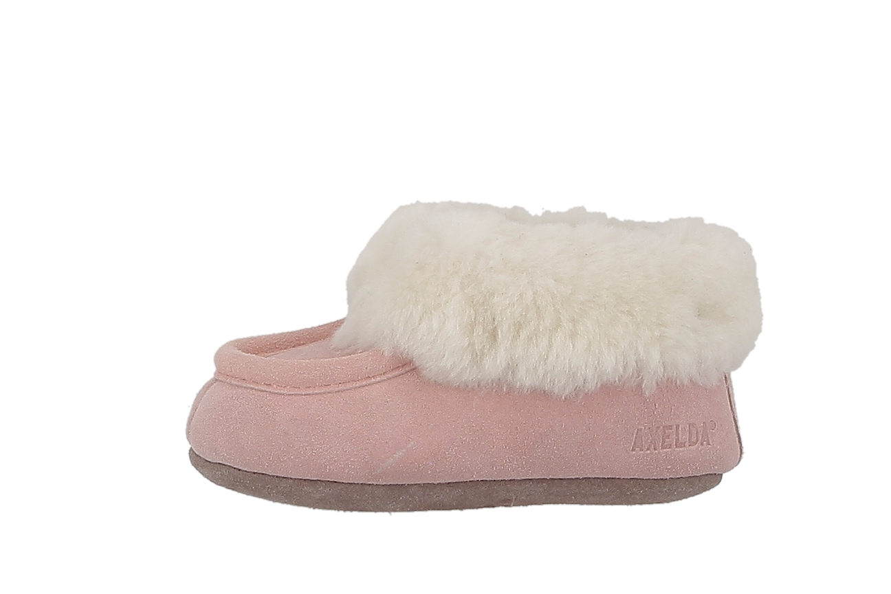 Fårskinnstofflor med lädersula rosa AXELDA Leeds Barn - 2