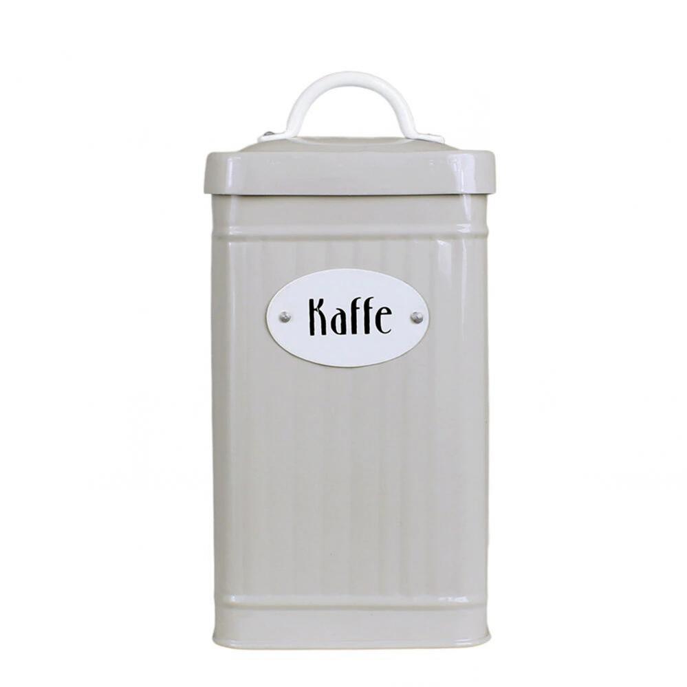 Plåtburk till kaffe Hugo Beige rektangulär