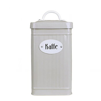 Plåtburk till kaffe Hugo Beige rektangulär