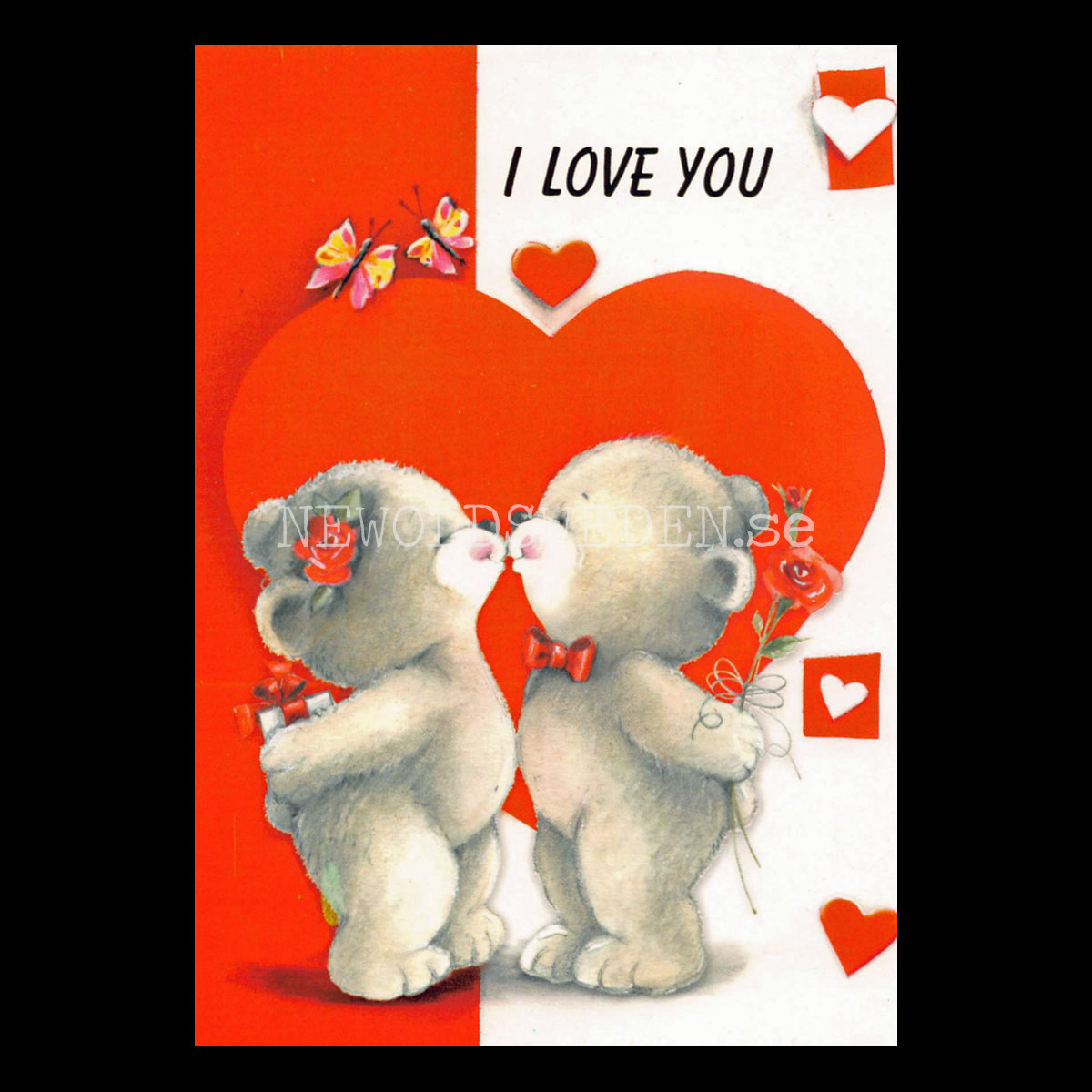 I LOVE YOU Vykort - 750