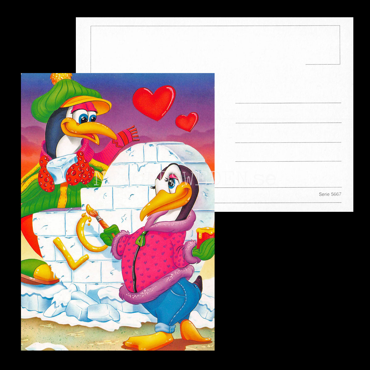 LOVE Vykort No. 2 av 4 - 735 - 2