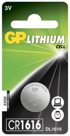 GP Knappcellsbatteri 3V CR1616 Lithium
