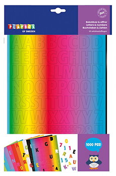Bokstäver & Siffror Kartong & Räfflat Papper 10ark