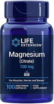 Life Extension Magnesium Citrate 100 mg – Lättupptagligt (100 kap)