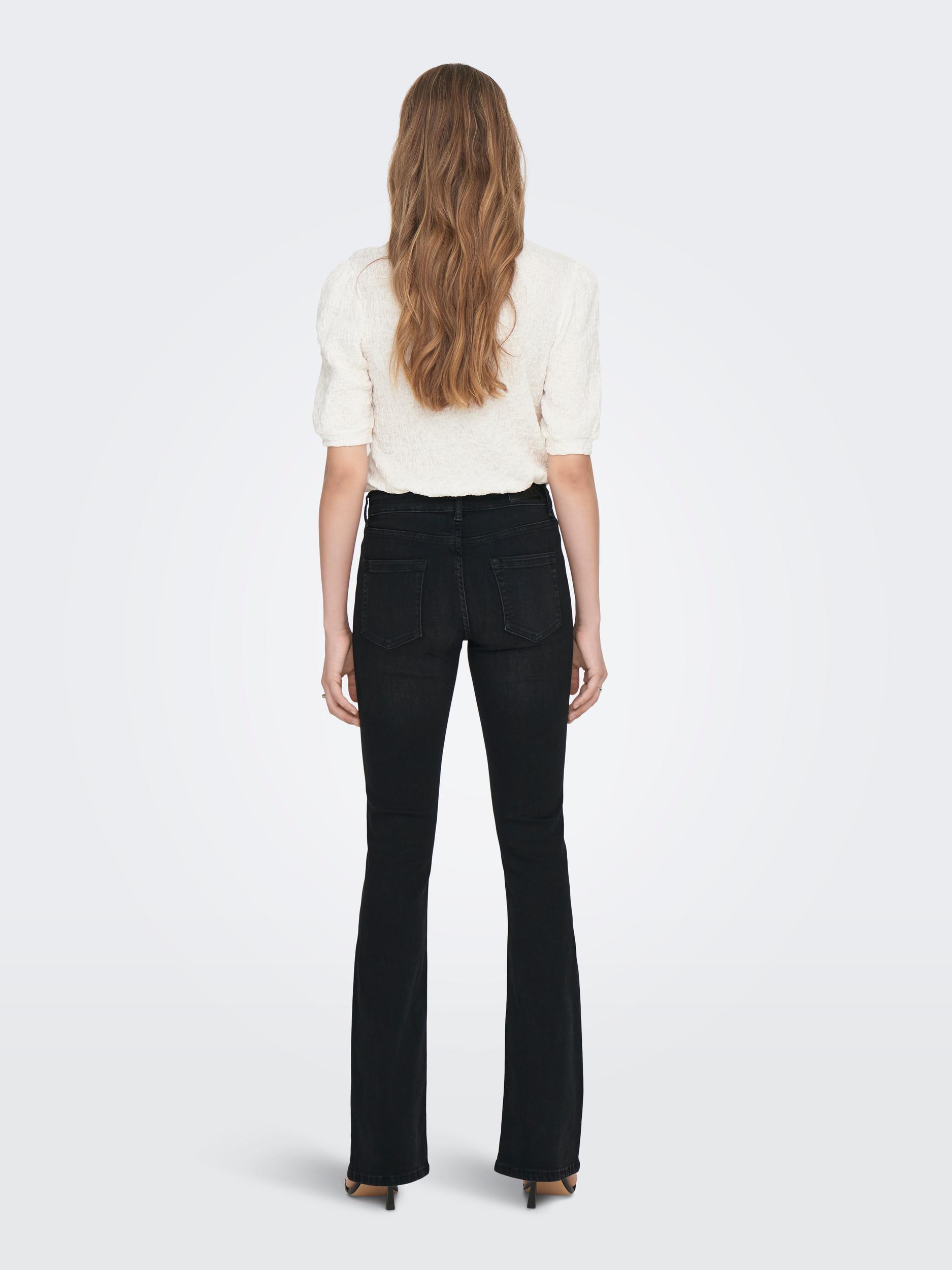 Only - Blush Flared Jeans Svart - 4