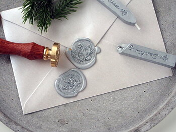 Sigillvax 2 st silverfärgat