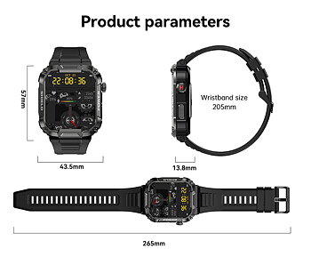 Philippe Palmer Smart Watch LP65 Black