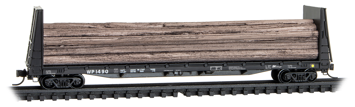 Bulkhead flat car w load WP #1490