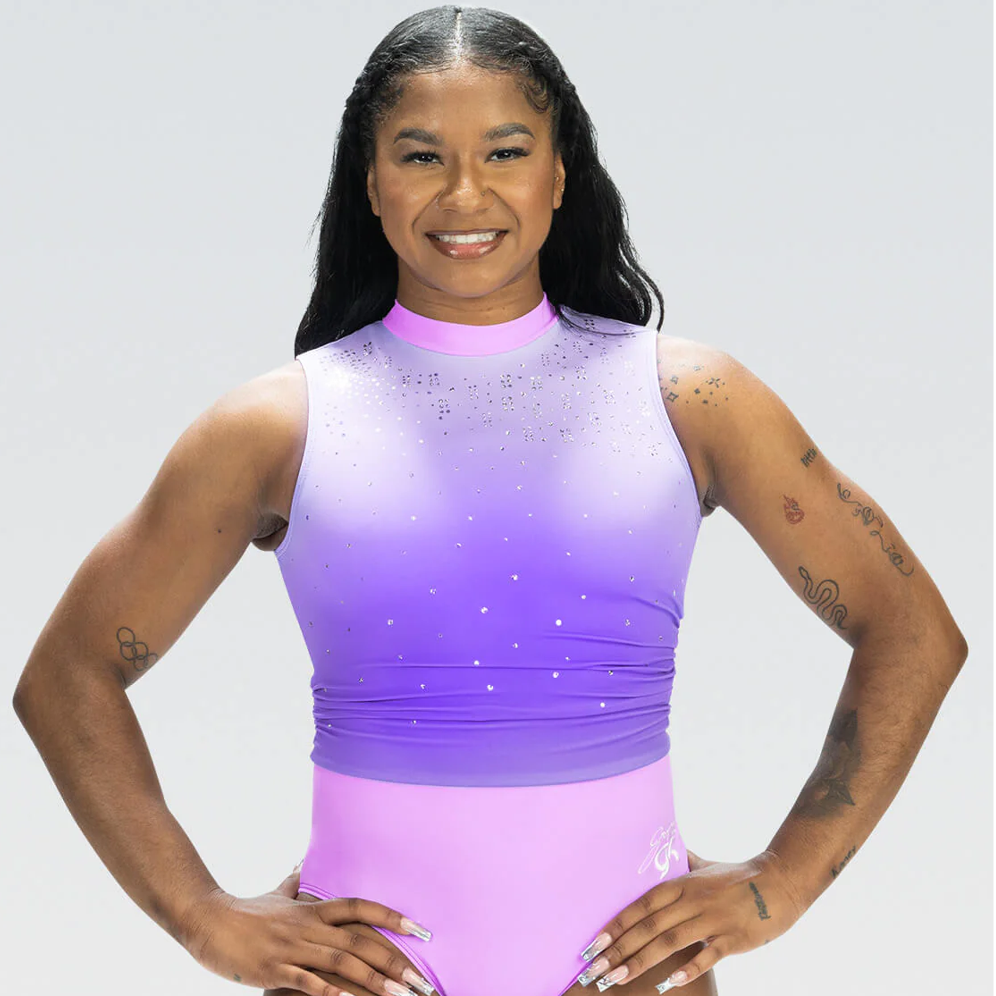 Jordan Chiles U.S. Championships Replica Workout Leotard: Lavender
