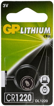 GP Knappcell Batteri CR1220 Lithium 3,0V