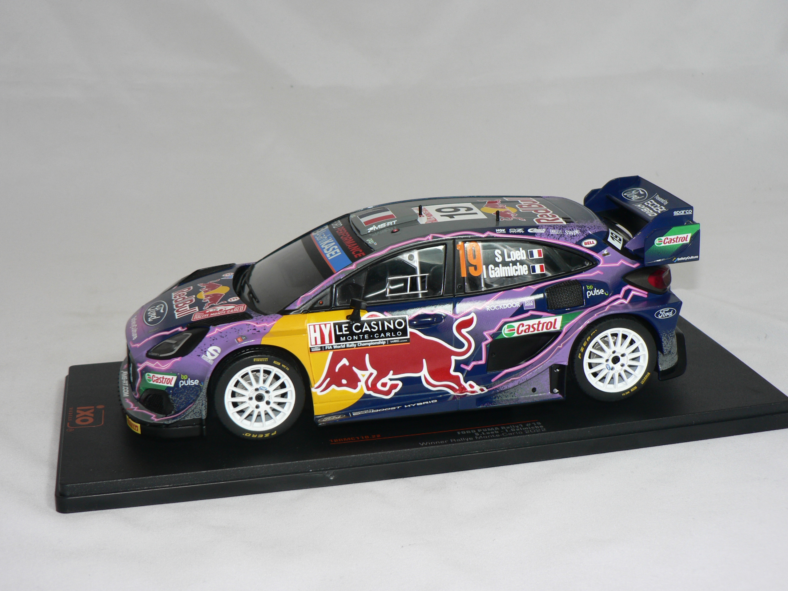 Ford Puma #19   2022 Rally Monte Carlo  S.Loeb/ I.Galmiche    1:18  IXO - 3