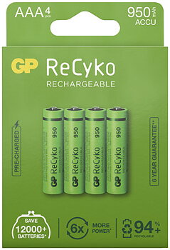 Laddningsbart Batteri 1,2V AAA 950MAH Recyko 4st