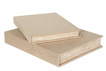 Bokgömma Linne Beige Stor 1-p, 32x25x5
