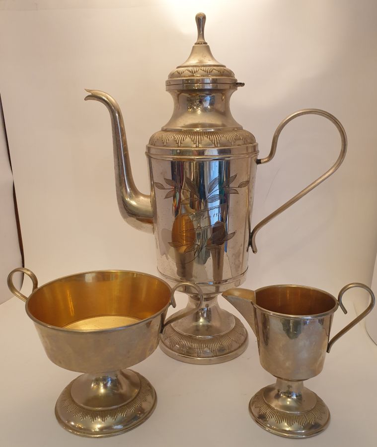 Kaffeservis blandstil nickel 1910-tal
