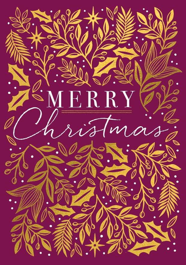 Gold Christmas, Christmas Singles Card