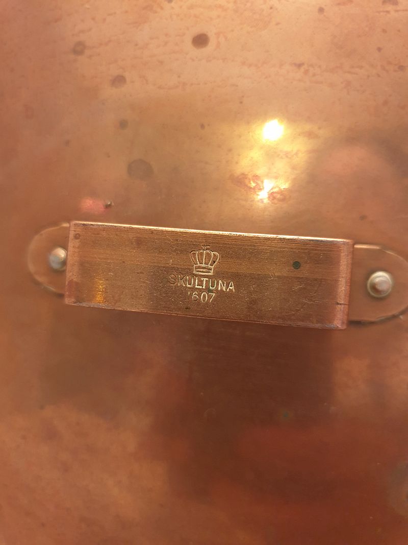 Pot lid copper Skultuna  - 3