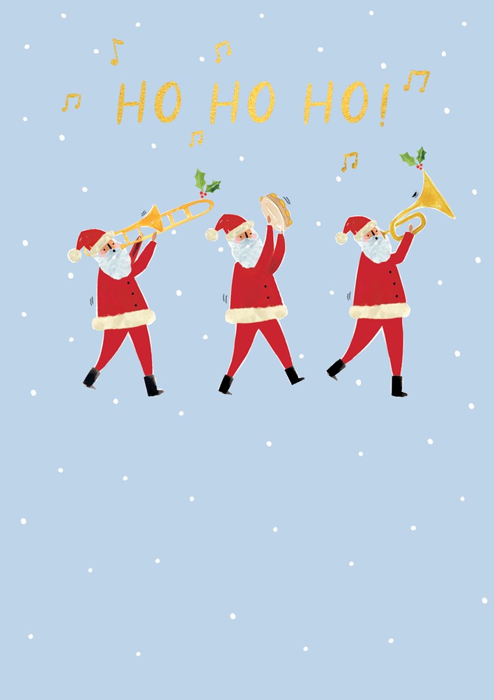Santas, Christmas Single Card