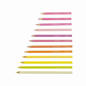 Colour pencil set, Live Colourfully - Magenta, set med 12 blyertspennor