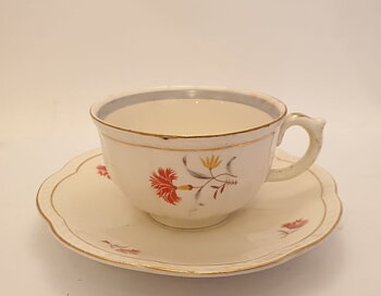 Carnation coffee cup with saucer