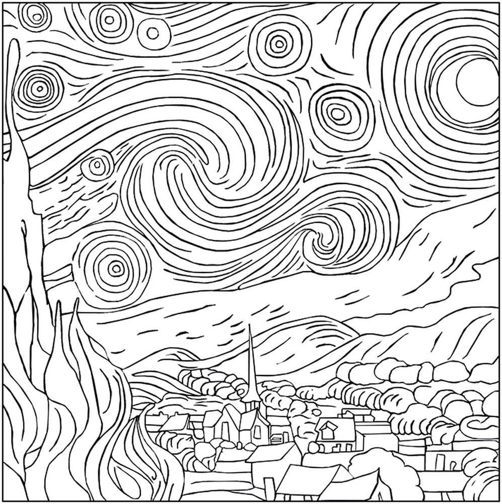 Coloring Art, Vincent van Gogh - 3
