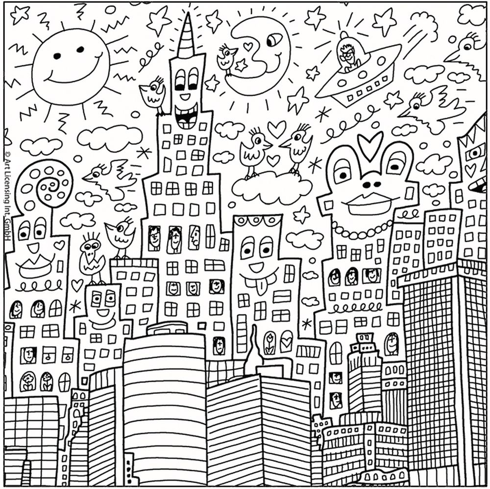 Coloring Art, James Rizzi - 2