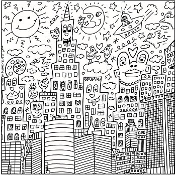 Coloring Art, James Rizzi