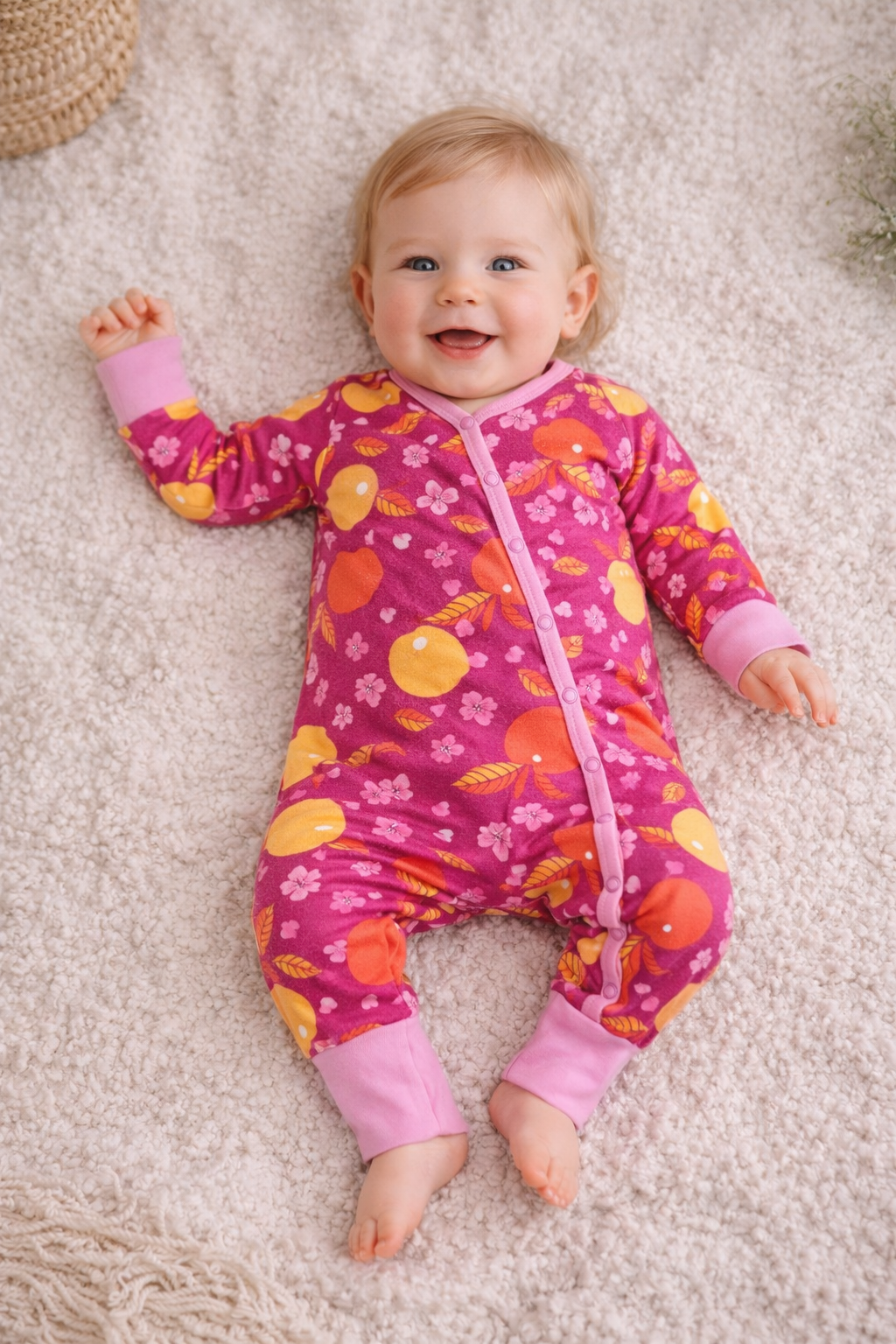 Babydress ”Äppeldröm rosa” stl.56