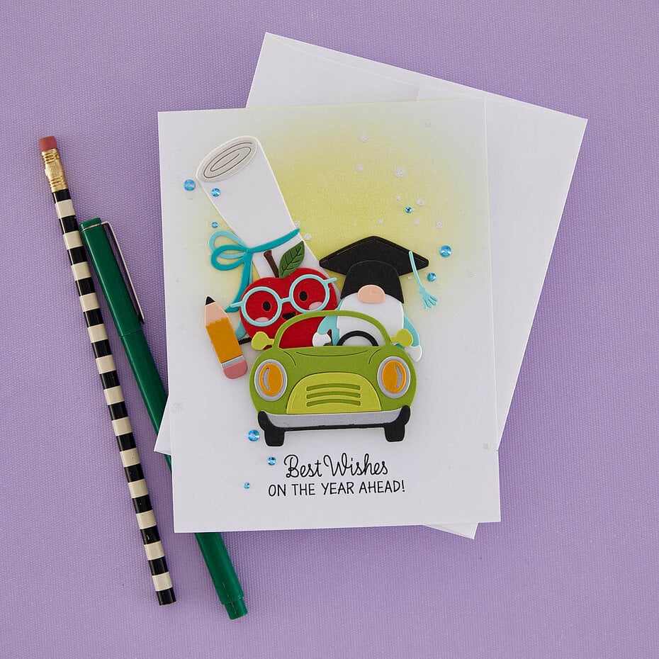 Gnome Drive Graduation Etched Dies - 3