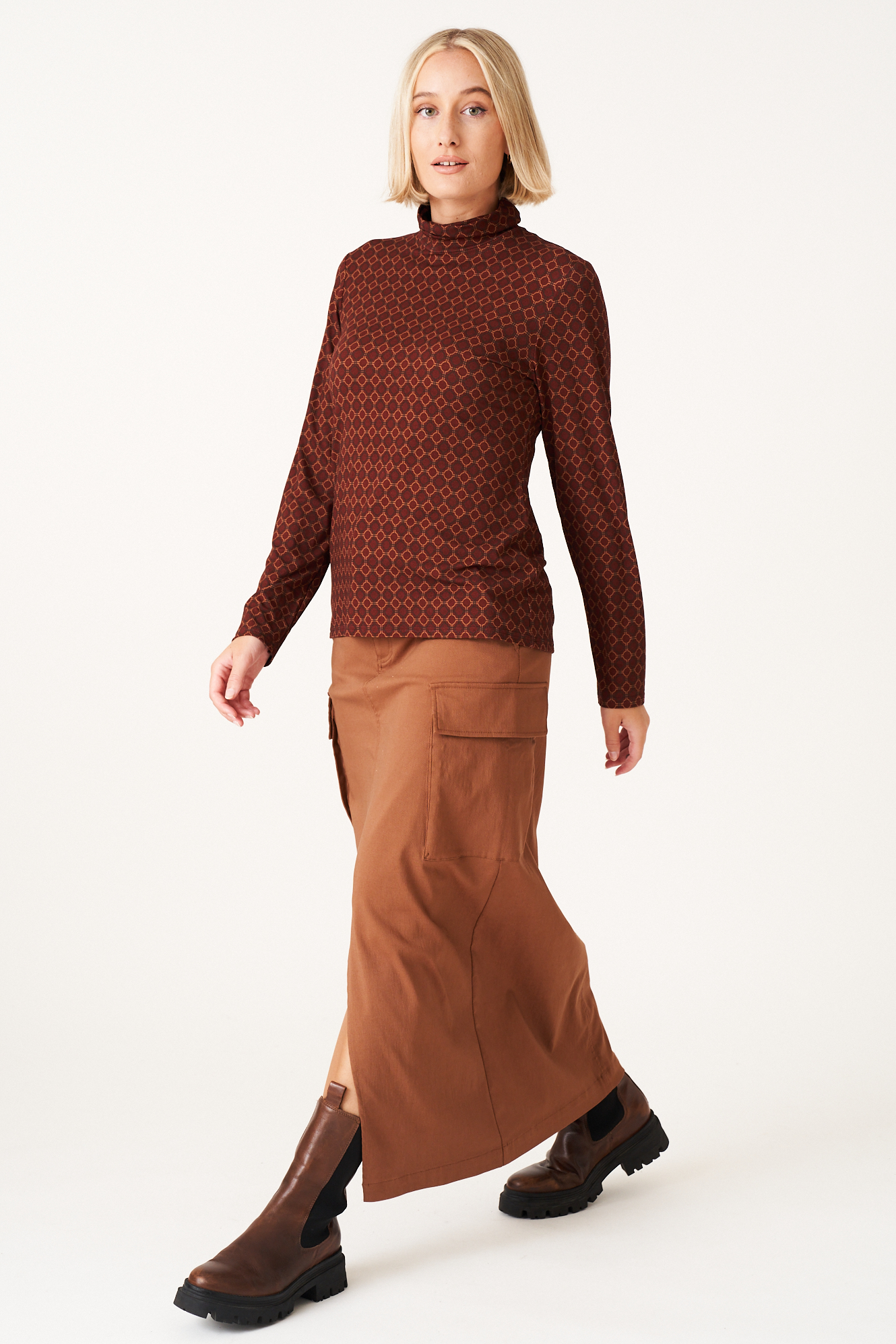 Pearl kjol  brandy - 3