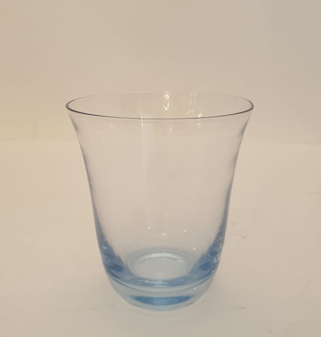 Seltzer glass light blue 1950s