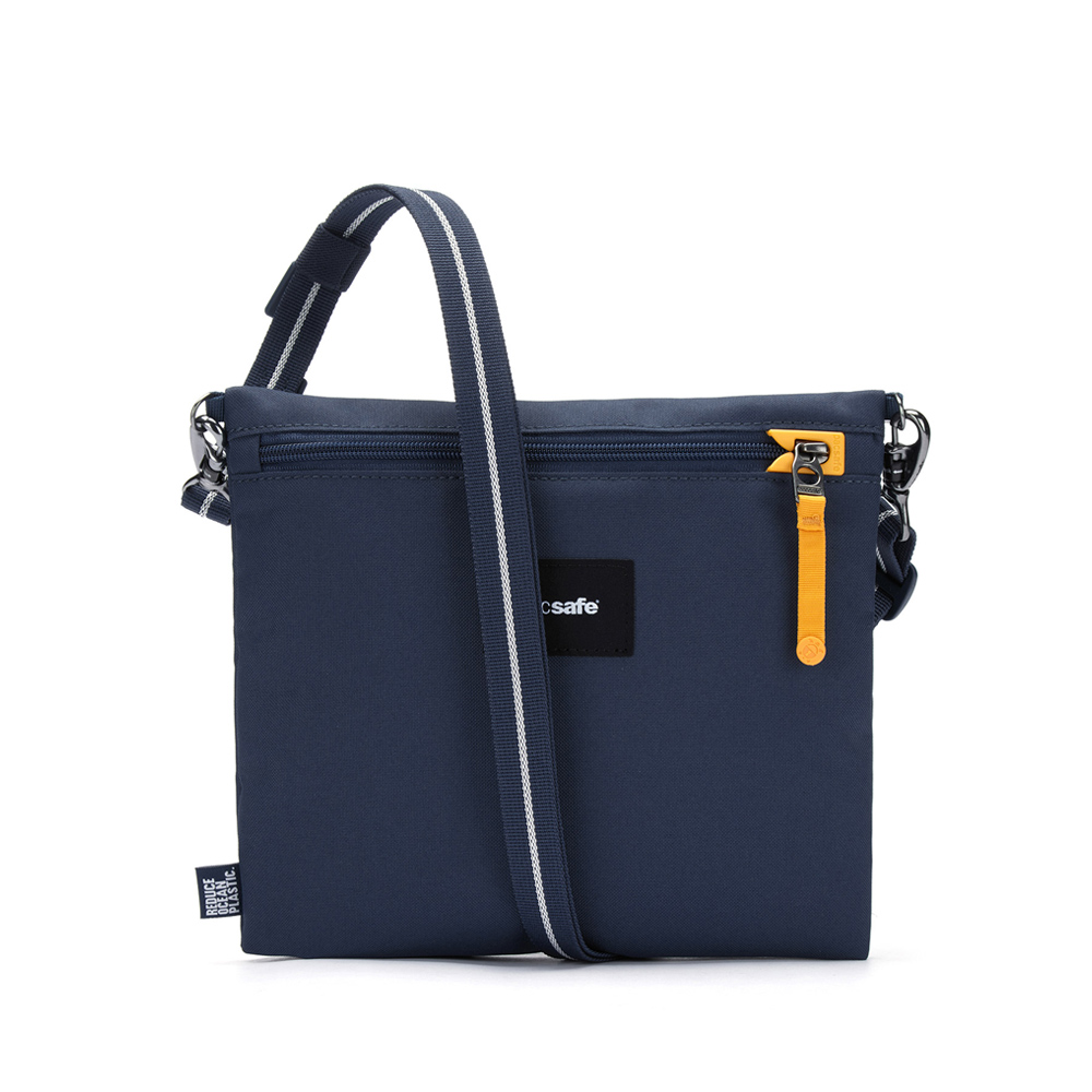 Liten stöldsäker väska - PACSAFE Go Anti-Theft Crossbody Pouch Costal Blue - 4