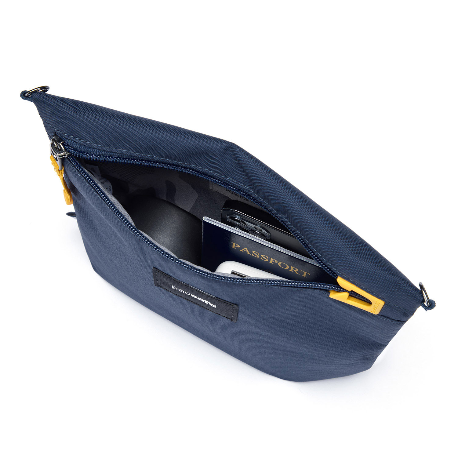 Liten stöldsäker väska - PACSAFE Go Anti-Theft Crossbody Pouch Costal Blue - 8