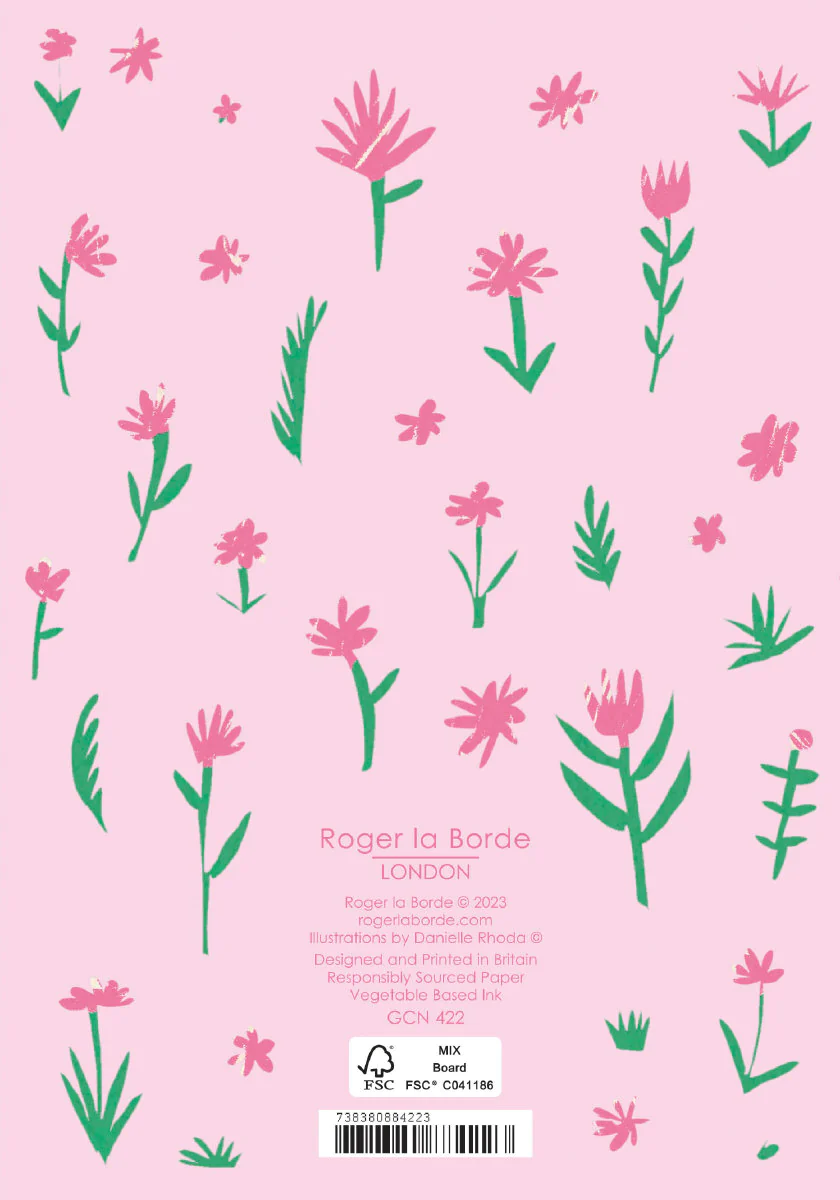 Pink Flowers Forever Petite Card - 2