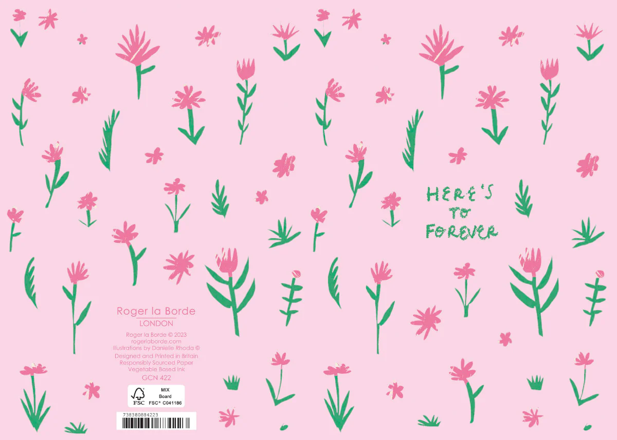 Pink Flowers Forever Petite Card - 3