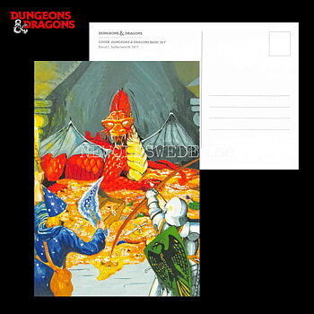 COVER - BASIC SET 1977 - Postcard - David C. Sutherland III - D&D - 299