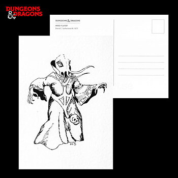 MIND FLAYER 1977 - Postcard - David C. Sutherland III - D&D - 299