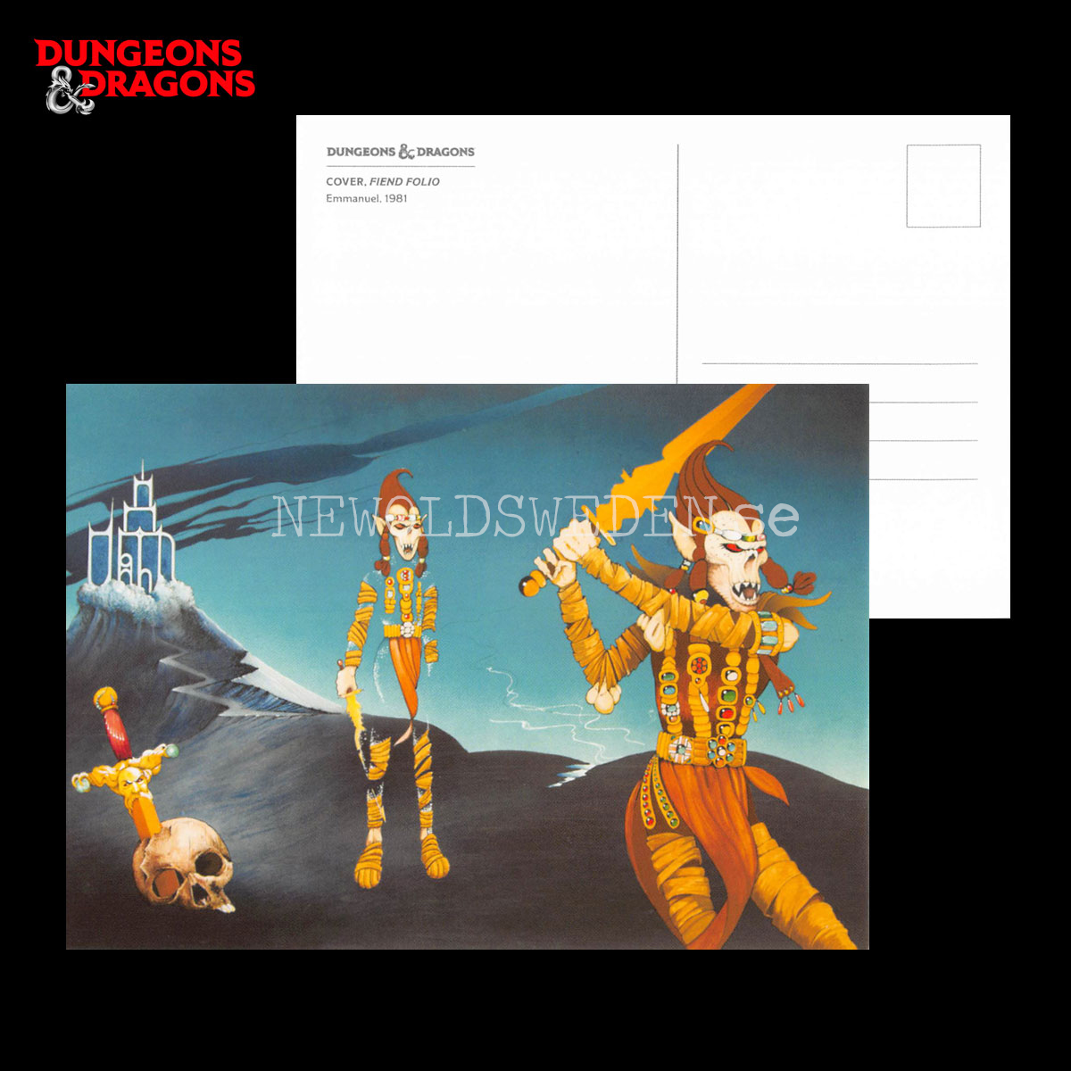 COVER - FIEND FOLIO 1981 - Postcard - Emmanuel - D&D - 299 - 2