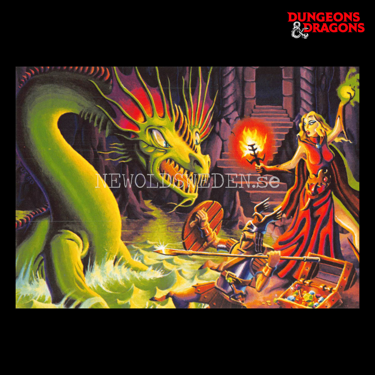 COVER - D&D BASIC SET 2ND EDITION 1981 - Postcard - Erol Otus - D&D - 299