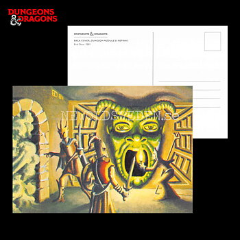 BACK COVER - DUNGEON MODULE S1 REPRINT 1981 - Postcard - Erol Otus - D&D - 299