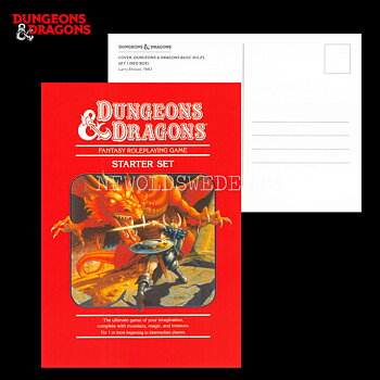 COVER - D&D BASIC RULES SET 1 RED BOX 1983 - Postcard - Larry Elmore - D&D - 299