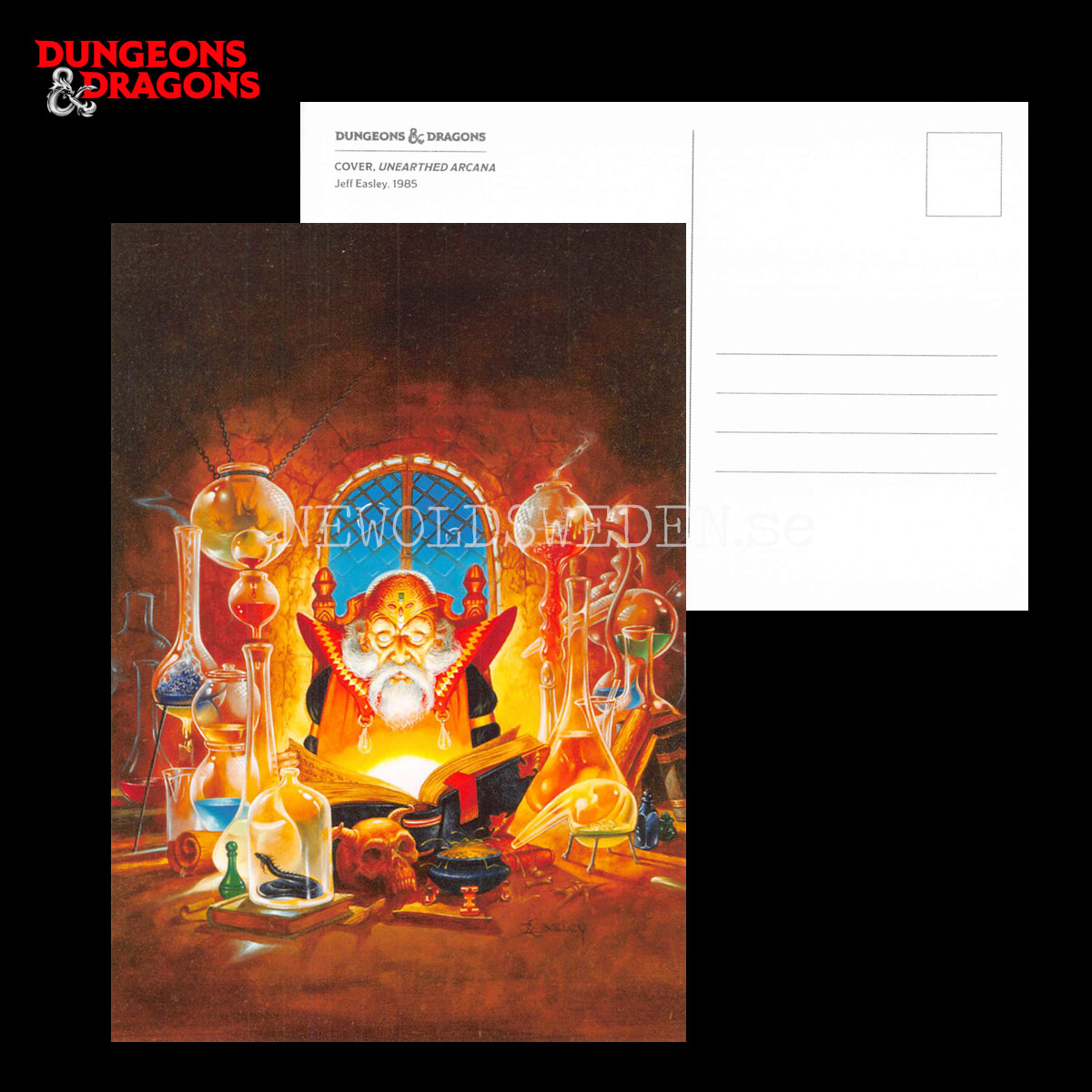 COVER - UNEARTHED ARCANA 1985 - Postcard - Jeff Easley - D&D - 299 - 2