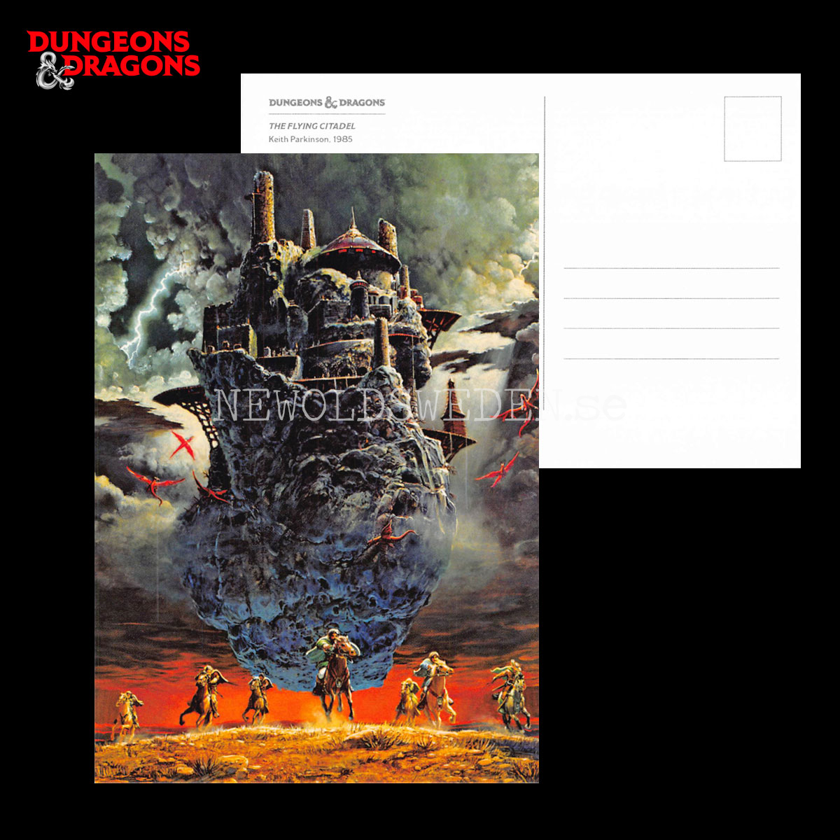 THE FLYING CITADEL 1985 - Postcard - Keith Parkinson - D&D - 299 - 2