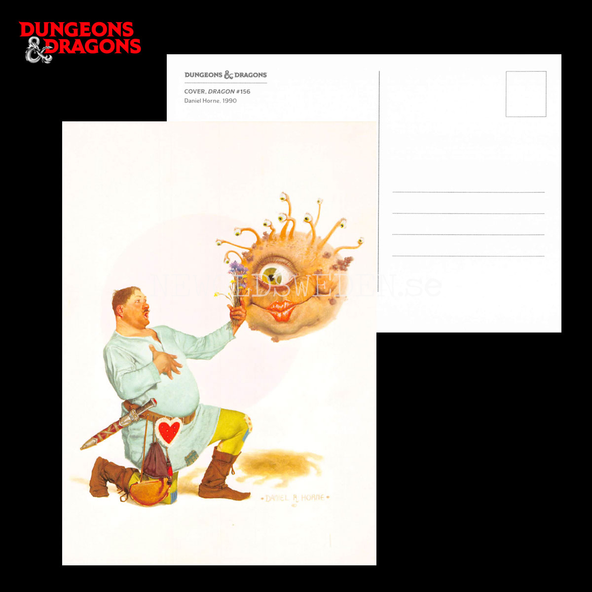 COVER - DRAGON #156 1990 - Postcard - Daniel Horne - D&D - 299 - 2